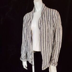 Sanctuary Blue & White Striped Blazer (L)